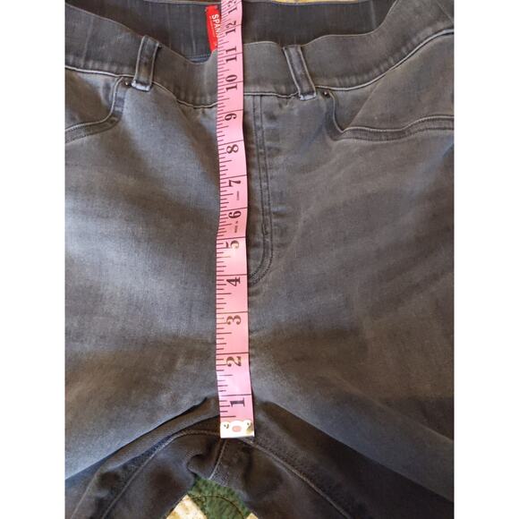SPANX Women's M/M Tall Gray Pull-On Jeggings Raw Hem Stretch Skinny - Picture 9 of 9